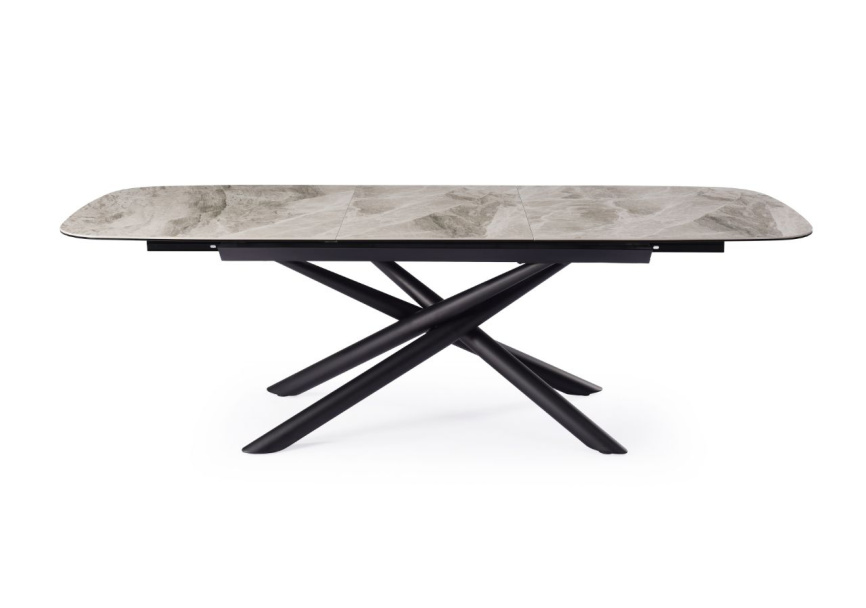 Стол DikLine KE180 керамика серый мрамор С21 глянец/опоры черные) (2 уп) фото 2