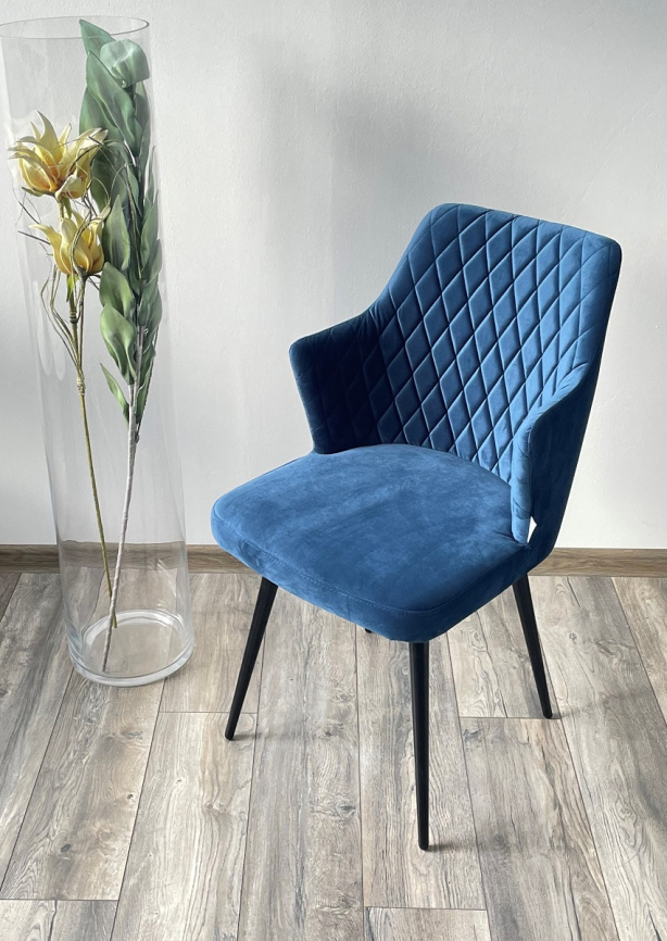 Стул HERMAN 360 град. СИНИЙ #29, велюр / черный каркас М-City фото 4