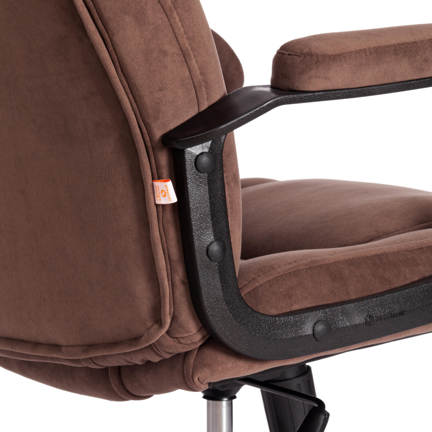 Кресло Бергамо/Bergamo хром (22) флок , коричневый, 6 фото 14