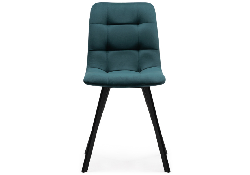 Стул на металлокаркасе Чилли морская волна / черный фото 2