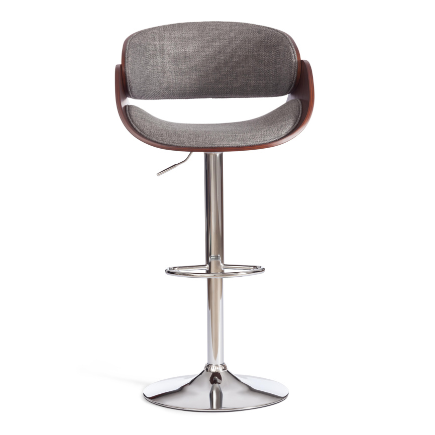 Стул барный Ландо/Lando (мод.4036) металл/дерево/ткань, 59х51х93-114см, высота сиденья 62-83см, серы фото 5