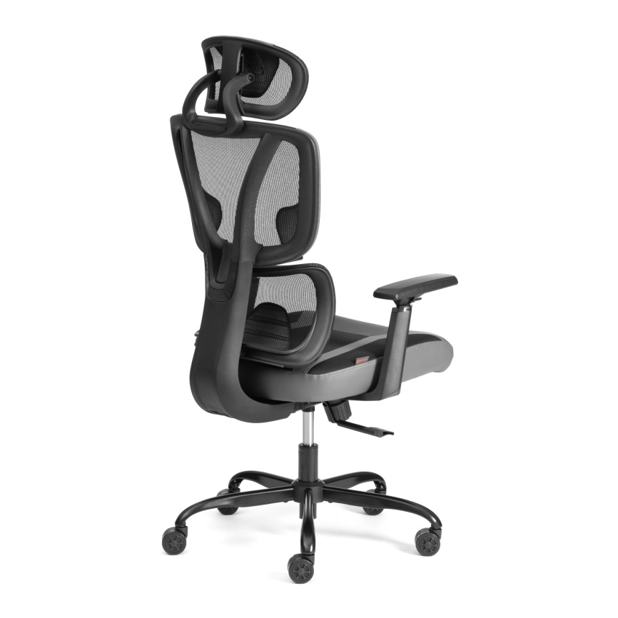 Кресло iCobra ткань / иск. кожа, черный / серый, 70х70х125 см фото 16