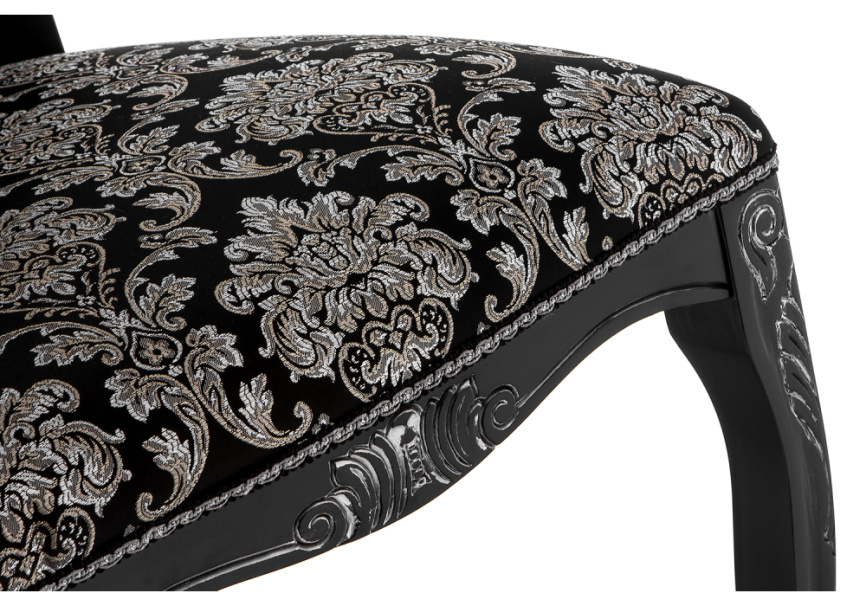 Стул деревянный Клето патина серебро / черный фото 9