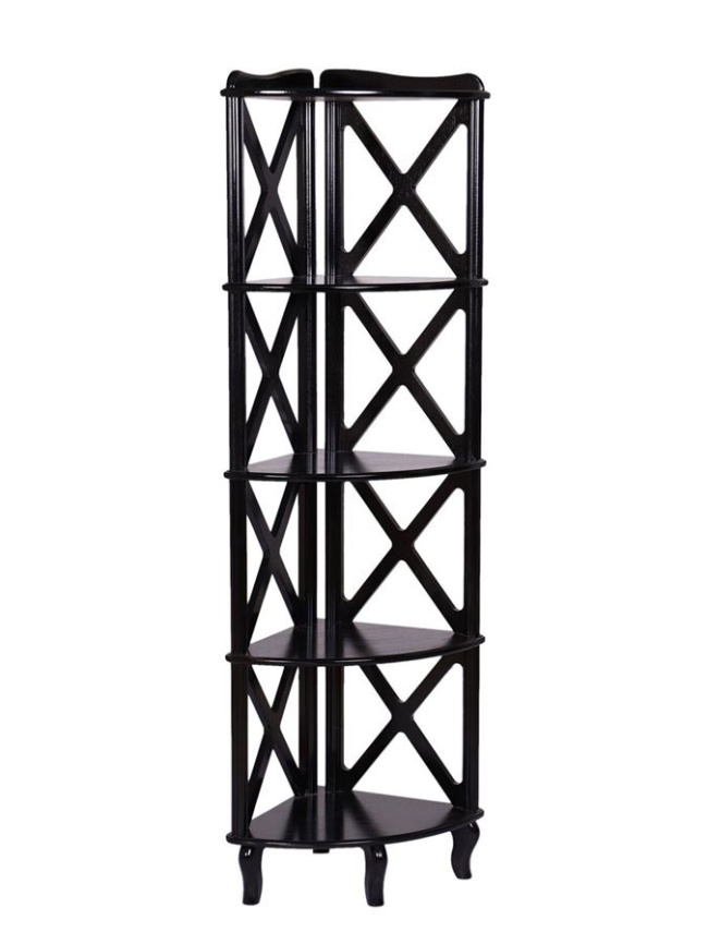 Этажерка-стеллаж угловая "Джульетта"-4 (венге) Вис фото 1