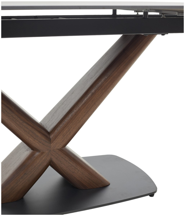 Стол BLANCO 160 MATT BLACK MARBLE SOLID CERAMIC / Орех, ®DISAUR фото 11