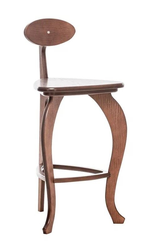 Стул барный 3 ноги гнутые (Орех) фото 1