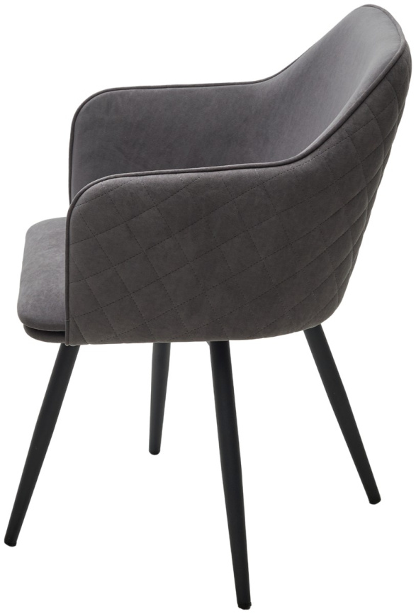 Стул ФОРТ (FORT) 360 град. поворот. цвет B28 Темно-серый, велюр / черный каркас фото 6