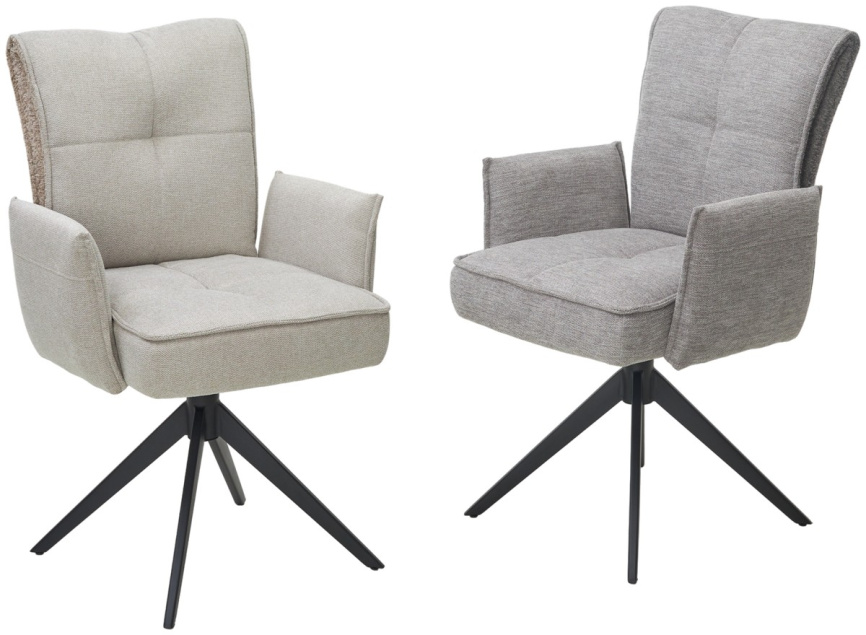 Стул ПОНС (PONCE) 360 град. поворот. цвет 07 Серый, ткань/ 841-16 Серый, букле/ Черный, ®DISAUR фото 8