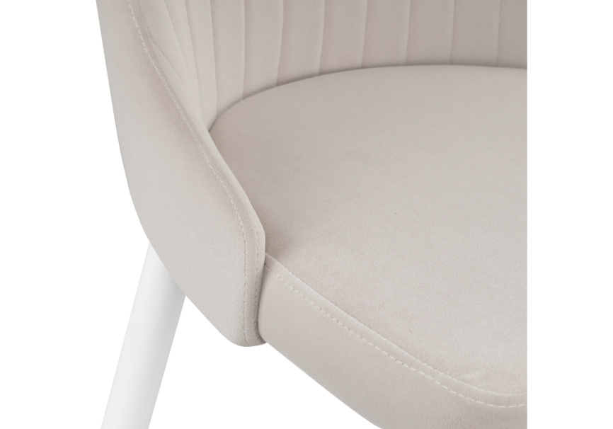 Стул на металлокаркасе Kora white / beige фото 8