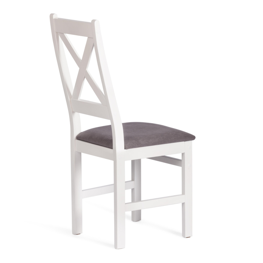 Стул Кроссман/Crossman Нью, Многослойный березовый шпон, белый/велюр темно-серый фото 5