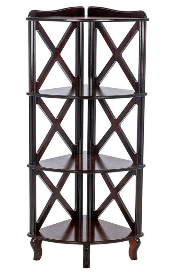 Стеллаж угловой "Джульетта"-3 (орех ) Висан фото 1