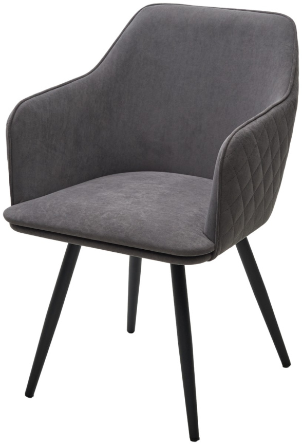 Стул ФОРТ (FORT) 360 град. поворот. цвет B28 Темно-серый, велюр / черный каркас фото 1