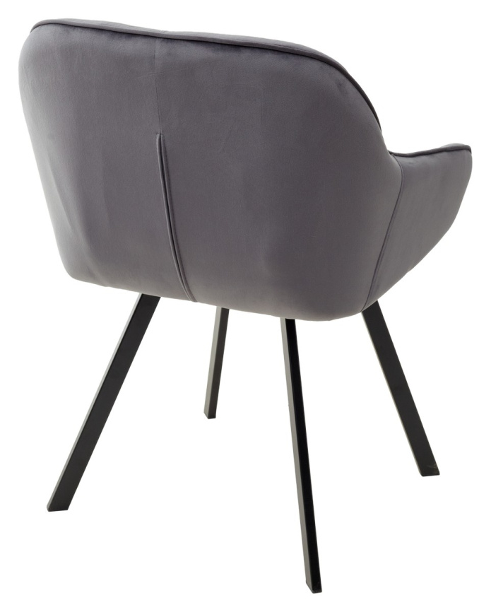 Стул GALE 360 град. поворот. BLUVEL-14 GREY, велюр/ черный каркас, М-City фото 6