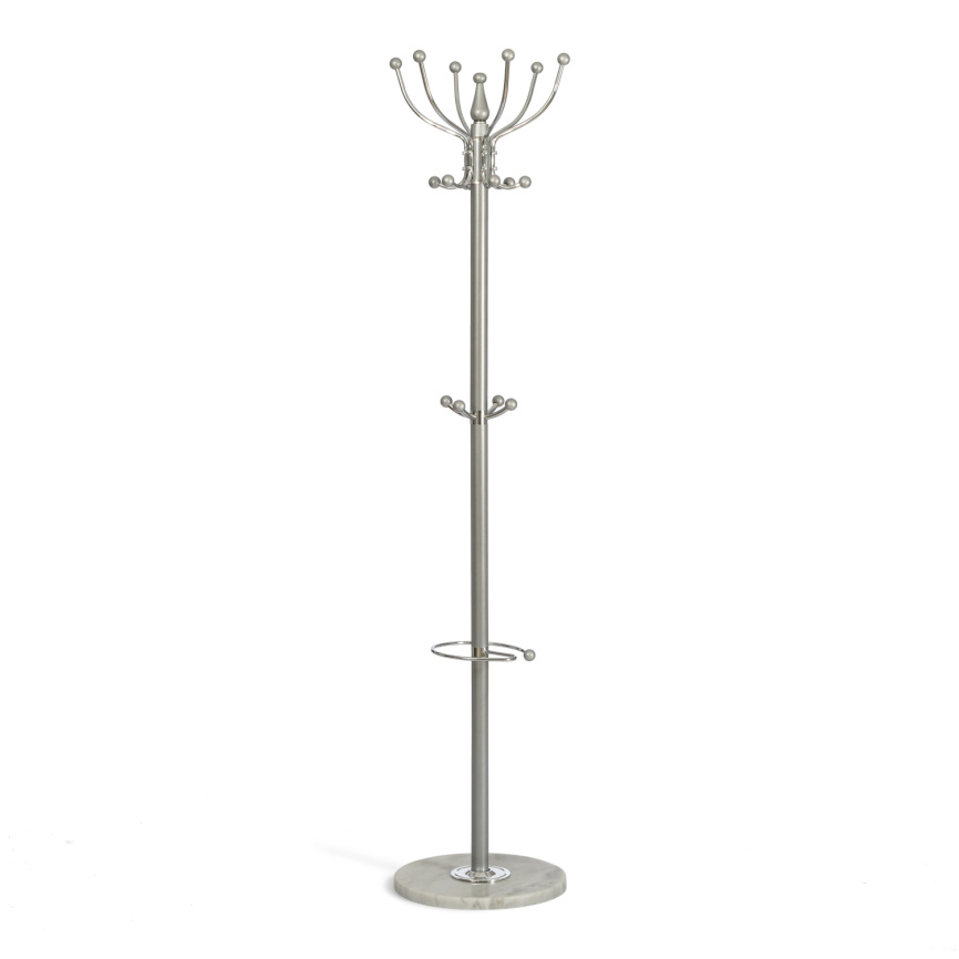 Вешалка Бара/Bara (мод.GH-8606) металл/хром/мрамор, белый/серый, 37х37х175см фото 1