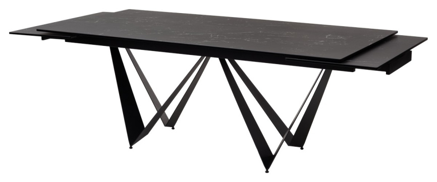 Стол RIETI 200 NERO KL-116 Черный мрамор матовый, итальянская керамика/ черный каркас, ®DISAUR фото 3
