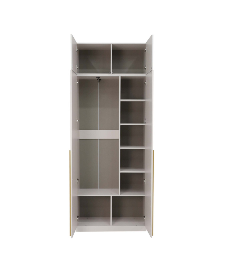 Шкаф Николь-2, Кашемир/Сатиновое золото фото 6