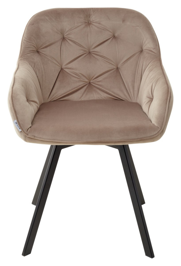 Стул GALE 360 град. поворот. BLUVEL-40 BEIGE, велюр/ черный каркас, М-City фото 3