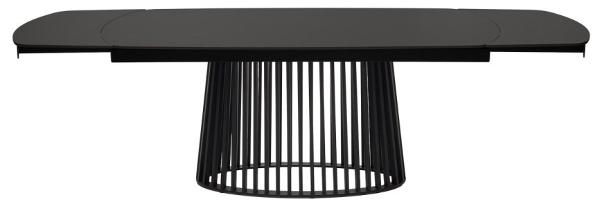 Стол DESIO 180 PURE BLACK SOLID CERAMIC Черный мрамор матовый, керамика/Черный каркас, ®DISAUR фото 3