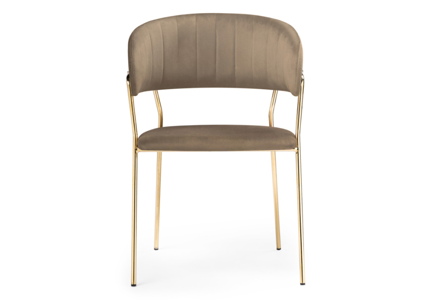 Стул на металлокаркасе Kamelia cappuccino / gold фото 3