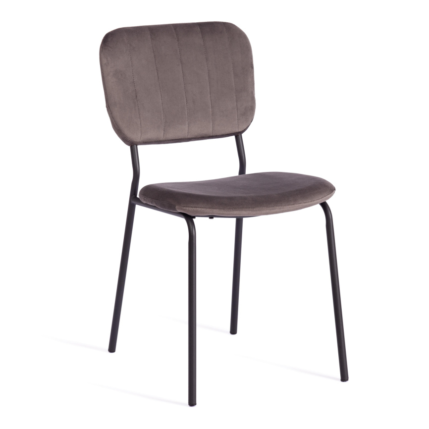 Стул Керол/Carol (мод.UC06)/1 шт. в упаковке металл, вельвет, 45 х 56 х 82 см, Light grey (светло-се фото 1