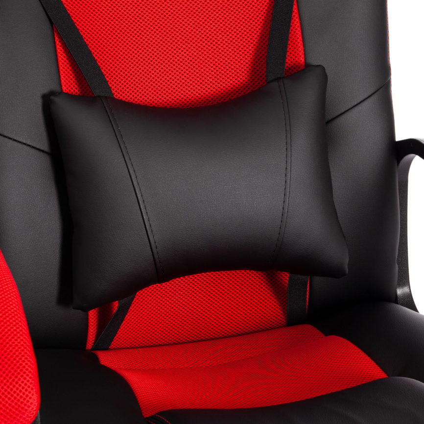 Кресло Драйвер/Driver (22) кож/зам/ткань, черный/красный, 36-6/TW-08 фото 9