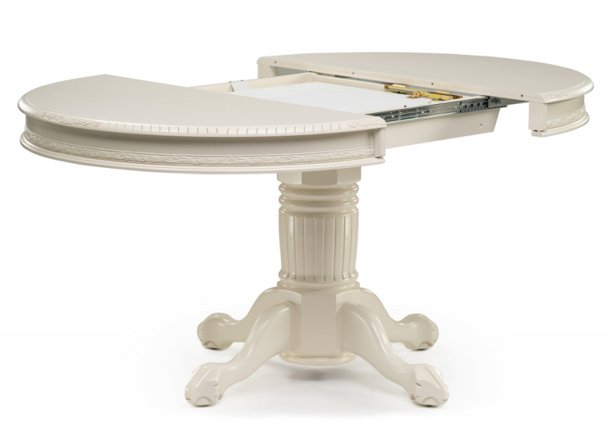 Стол деревянный Альфред круглый крем фото 3