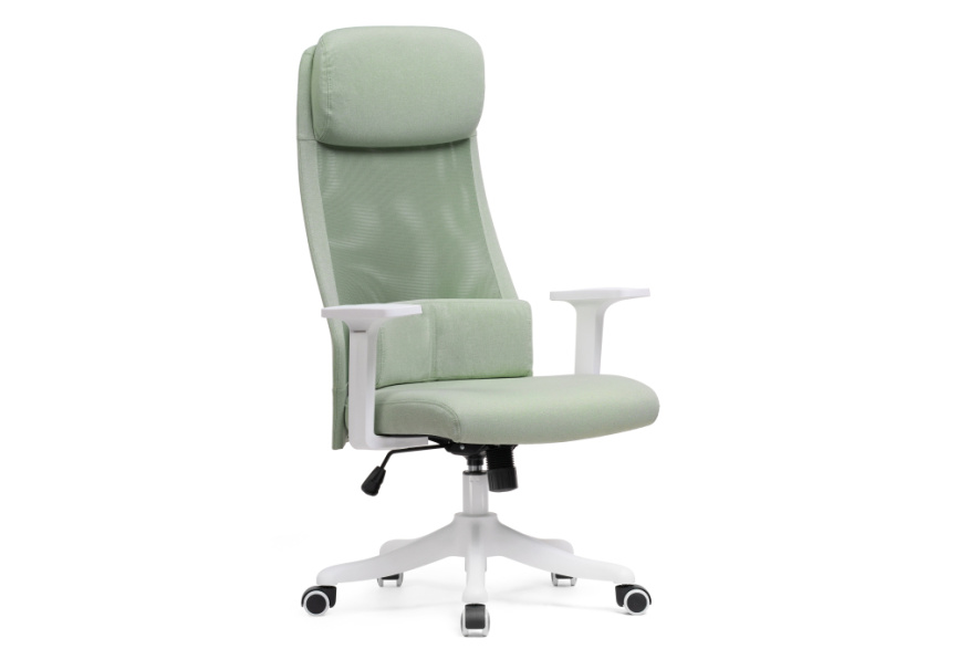 Компьютерное кресло Salta light green / white фото 1