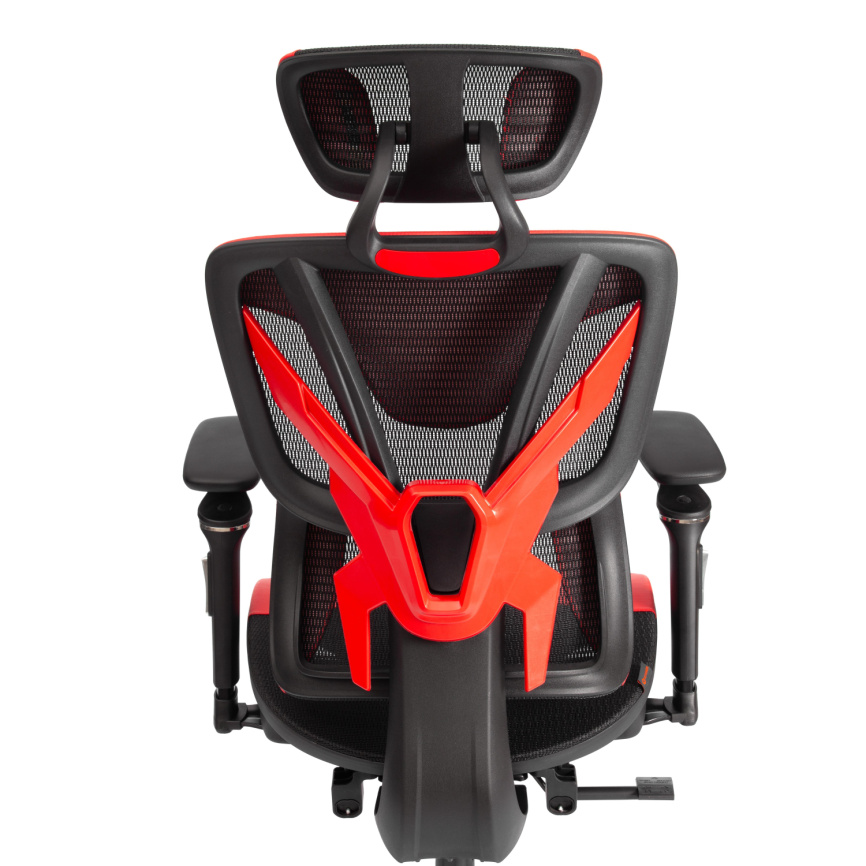 Кресло KingCobra иск. кожа / сетка, черный / красный, 70х70х125 см фото 22