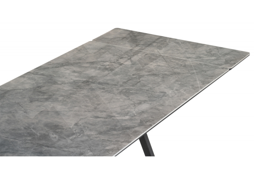 Керамический стол Вилсон 160(220)х89х75 серый мрамор baolai / черный фото 5