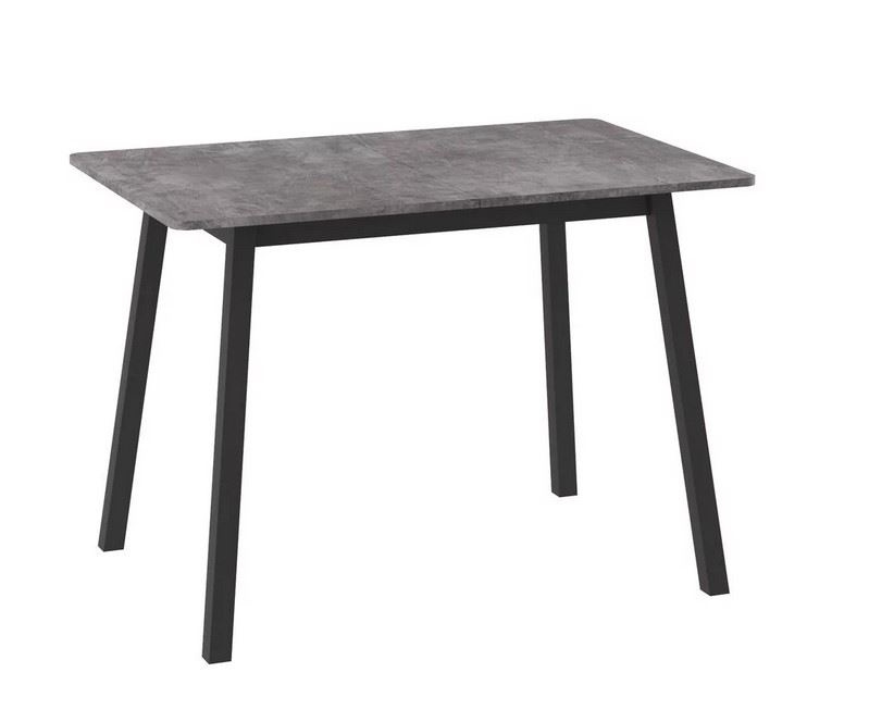 Cтол раздвижной ТИРК Радиал-94 (Дымчатая керамика/черный) 94(126)х64 фото 1