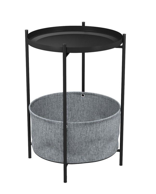 Стол журнальный "Берген" (рогожка 82/39, черный муар) фото 2