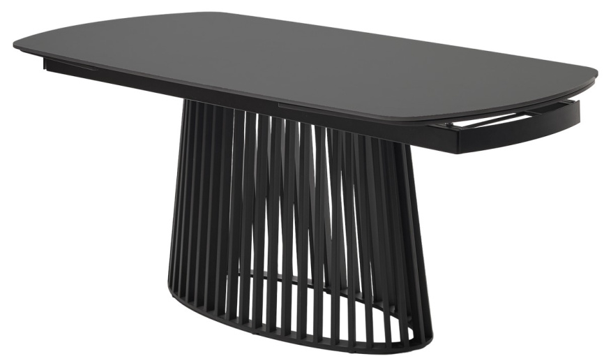 Стол DESIO 180 PURE BLACK SOLID CERAMIC Черный мрамор матовый, керамика/Черный каркас, ®DISAUR фото 1