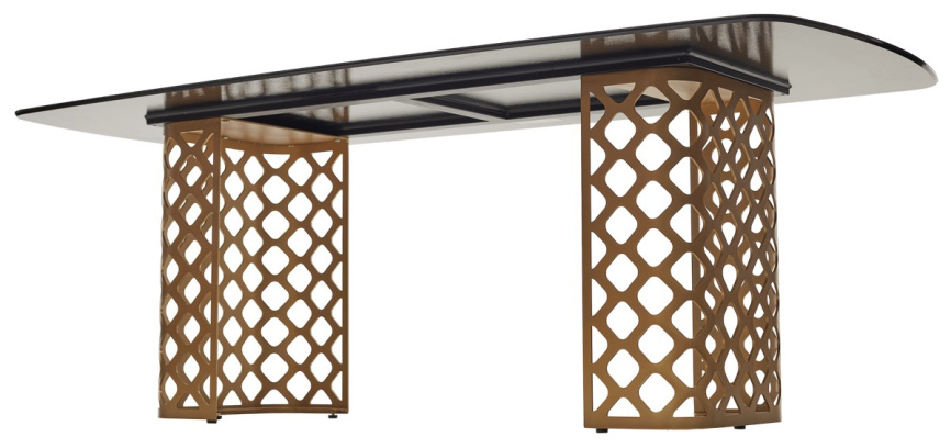 Стол CHIAVARI 220 KL-188 Контрастный мрамор матовый, итальянская керамика / Шампань, ®DISAUR фото 4