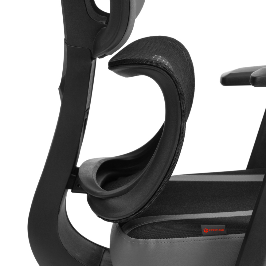 Кресло iCobra ткань / иск. кожа, черный / серый, 70х70х125 см фото 19