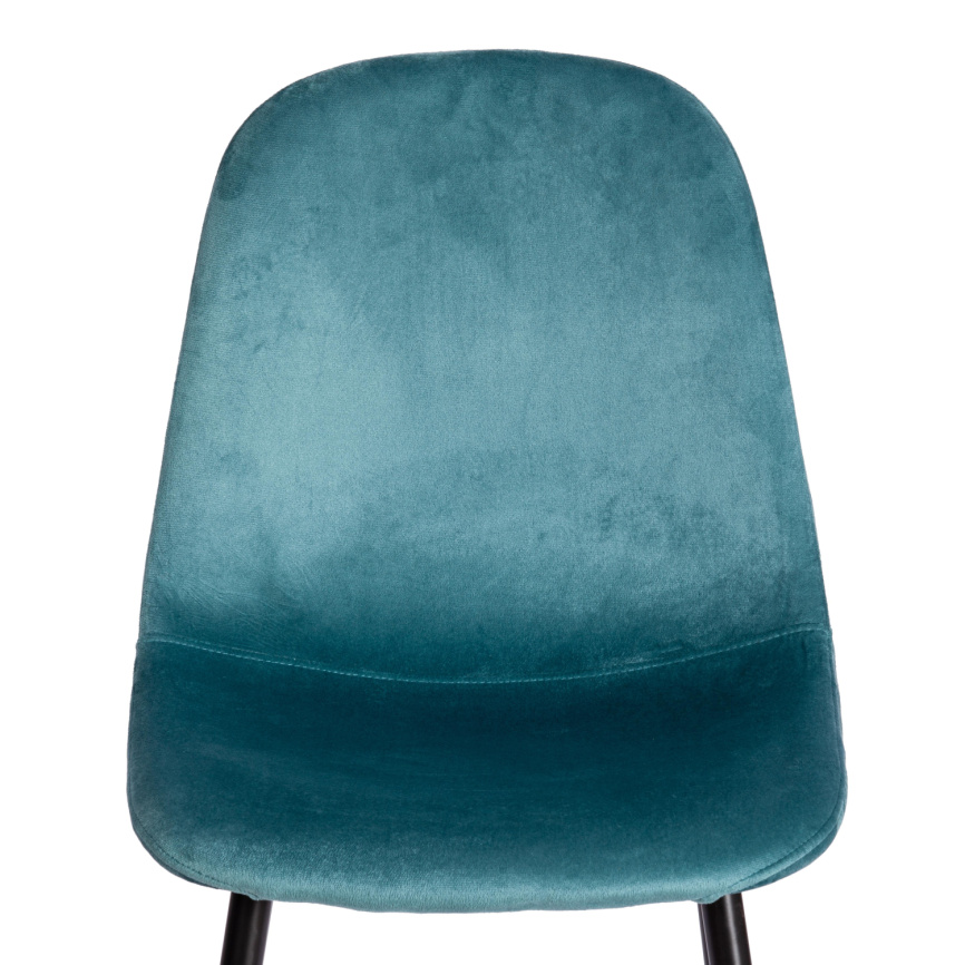 Стул BREEZE (mod. 4724) Велюр/металл , 44 х 53 х 87 см, Torquoise (бирюзовый ) HLR60 / черный фото 6