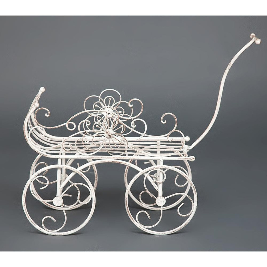 Цветочница Secret de Maison CAMION (mod. PL08-5828) металл, 61х26х47см, белый антик (antique white) фото 5