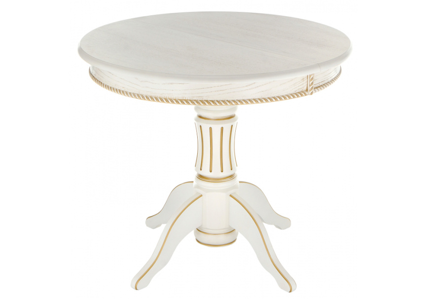 Стол деревянный Павия молочный / золото патина фото 10