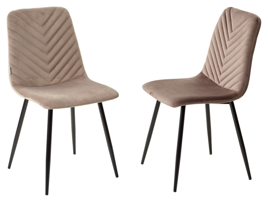 Стул DUKE BLUVEL-40 BEIGE, велюр / черный каркас М-City фото 6