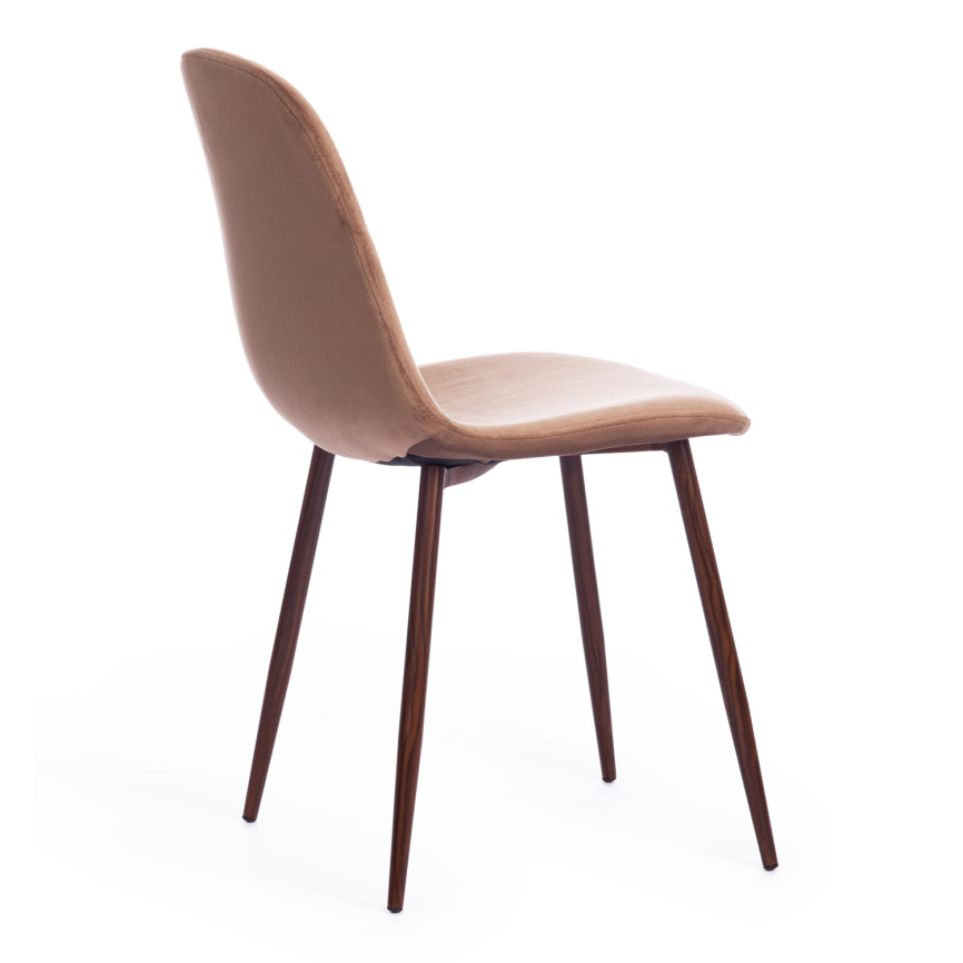 Стул BREEZE (mod. 4724) Велюр/металл , 44 х 53 х 87 см, Brown (коричневый) HLR11 / орех фото 3