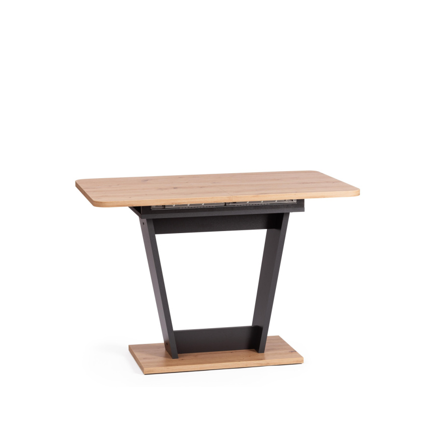 Стол обеденный раздвижной Фокс/Fox ЛДСП, 110-145х68,6х75см, дуб артисан/графит фото 4