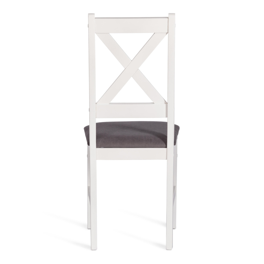 Стул Кроссман/Crossman Нью, Многослойный березовый шпон, белый/велюр темно-серый фото 6