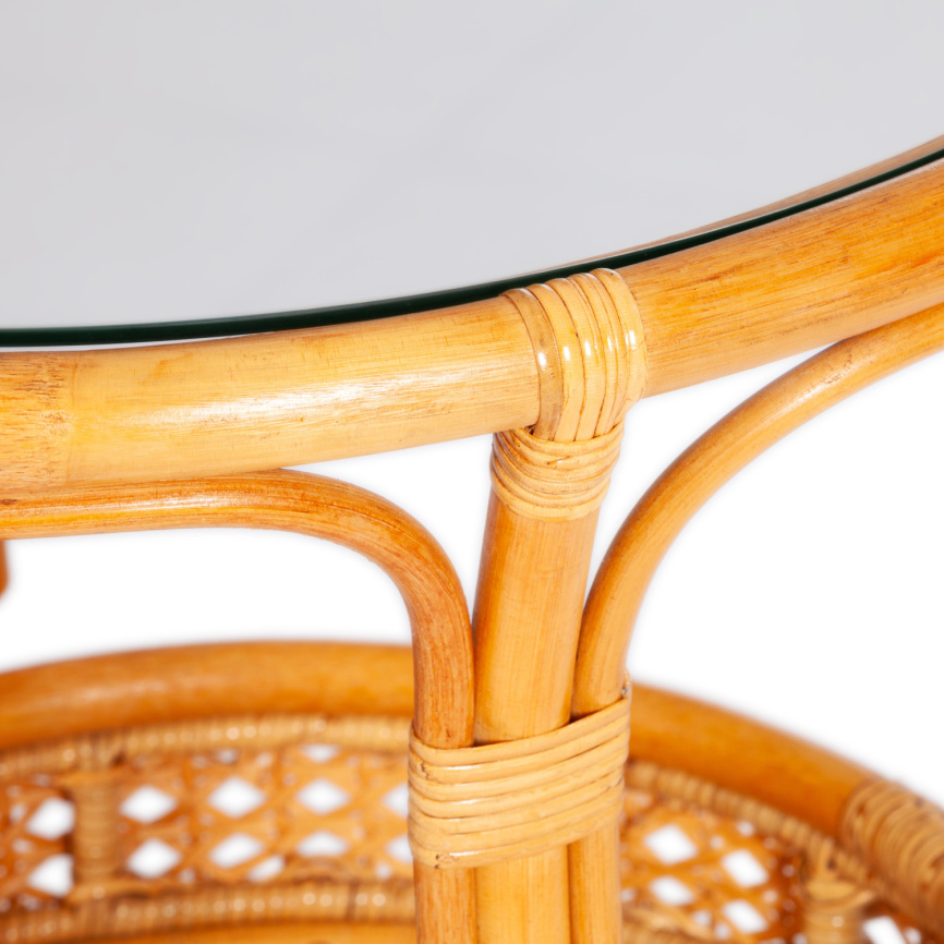 Комплект "PELANGI"  02/15 ( стол со стеклом + 4 кресла ) [с подушками] ротанг, кресло 65х65х77см, ст фото 6