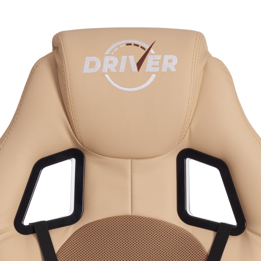 Кресло Драйвер/Driver (22) кож/зам/ткань, бежевый/бронза, 36-34/TW-21 фото 8