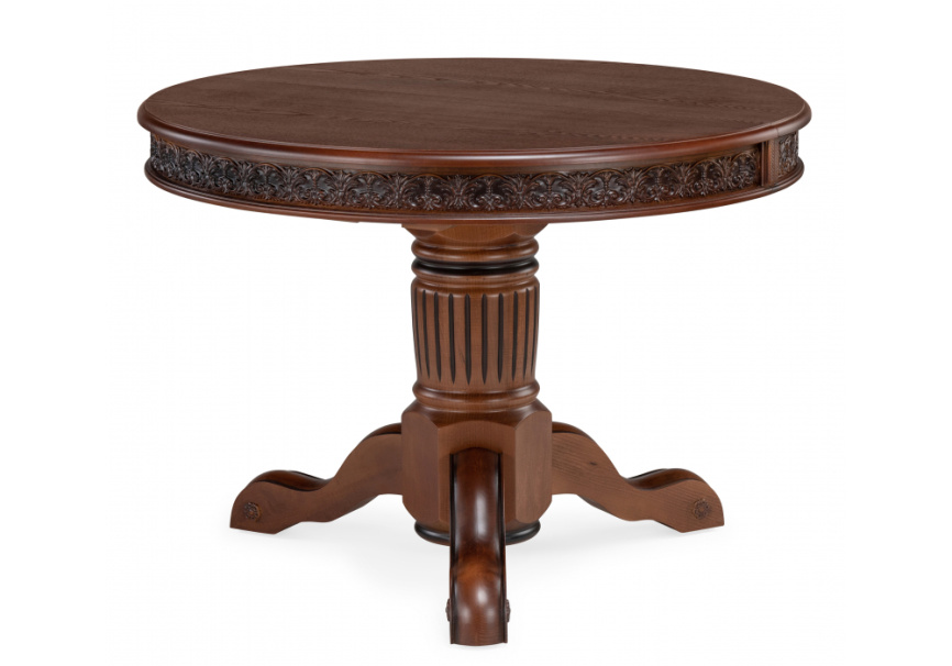 Стол деревянный Коул орех с коричневой патиной фото 1