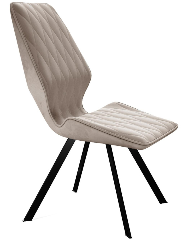 Стул DikLine 243 B03 BEIGE поворотный/ ножки черные фото 3