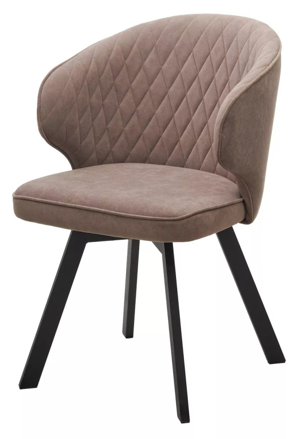 Стул СКАТ (SKAT) 360 град. поворот. цвет B5 Капучино, велюр / черный каркас фото 1