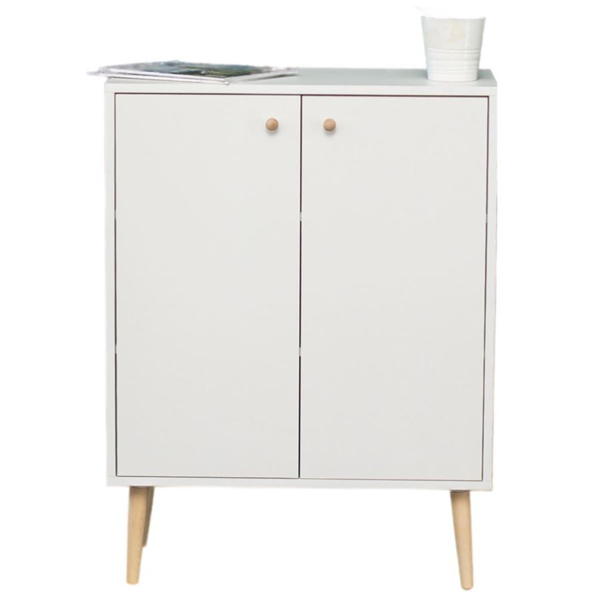 Комод Komo-3 (700х330х930 мм, ЛДСП Белый 16мм, ножки береза) фото 1