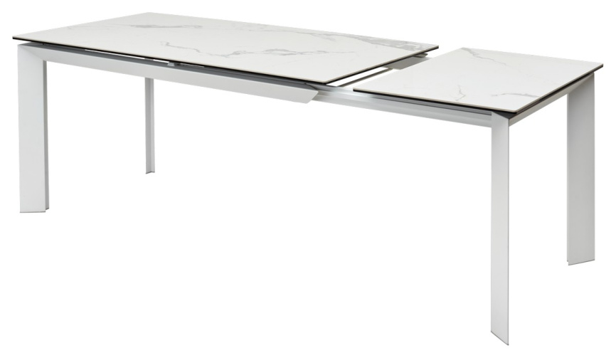 Стол CREMONA 140 MATTE STATUARIO Белый мрамор матовый, керамика/ белый каркас, ®DISAUR фото 4