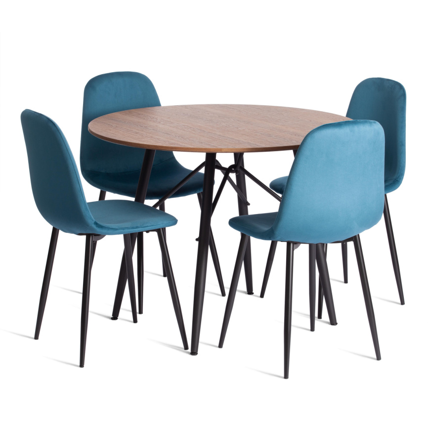 Стул BREEZE (mod. 4724) Велюр/металл , 44 х 53 х 87 см, Dark turquoise (темно-бирюзовый) HLR62 / чер фото 8