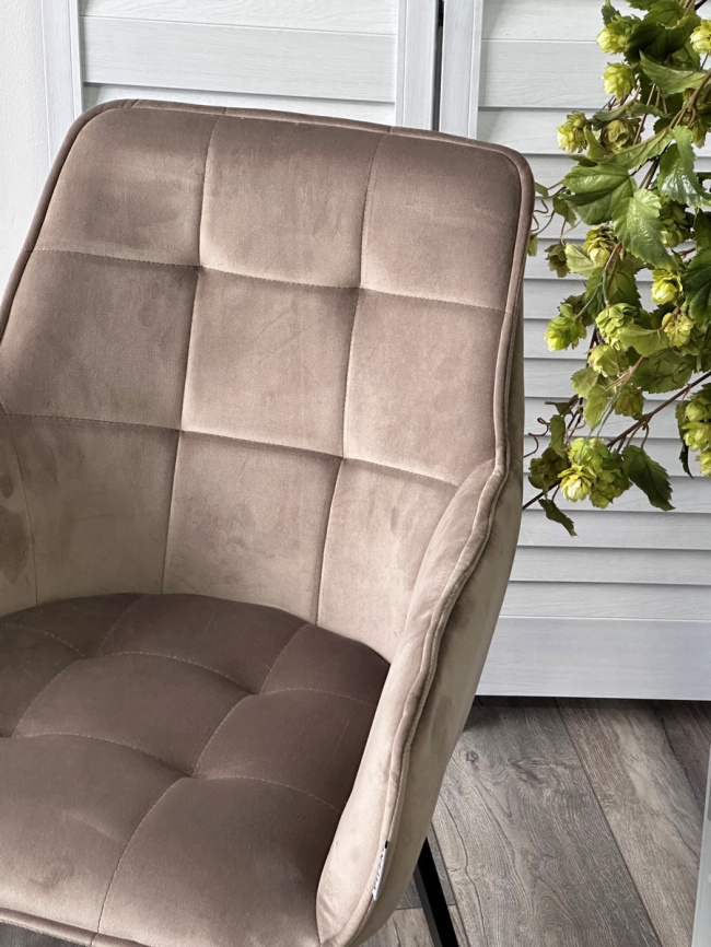 Стул MAVERICK 360 град. поворот. BLUVEL-40 BEIGE/ черный каркас, М-City фото 3